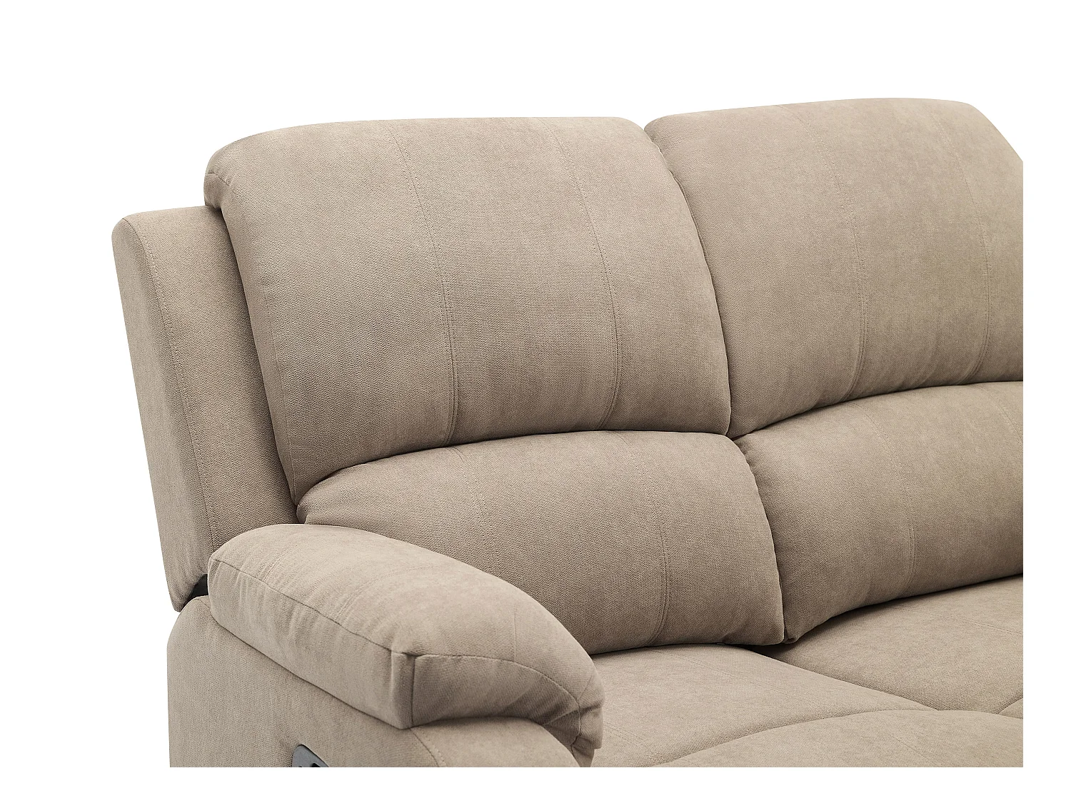 Canapé 2 places relax en microfibre taupe BRODY