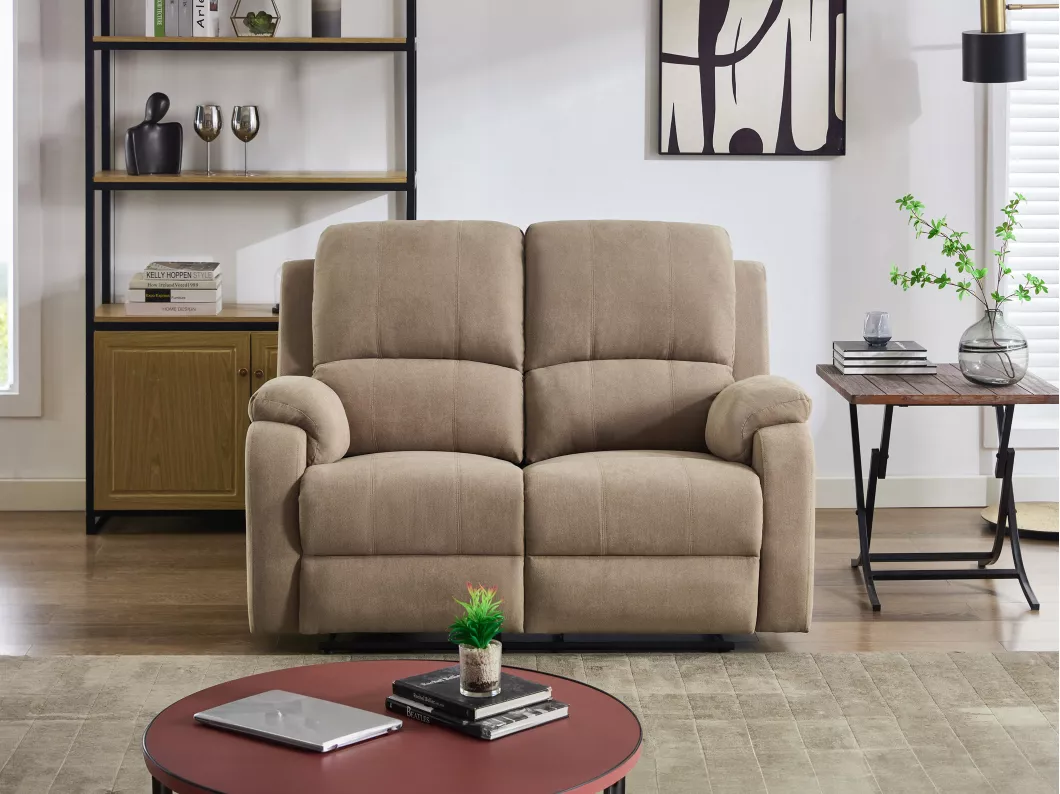 Kauf Unique Relaxsofa 2-Sitzer - Mikrofaser - Taupe - BRODY