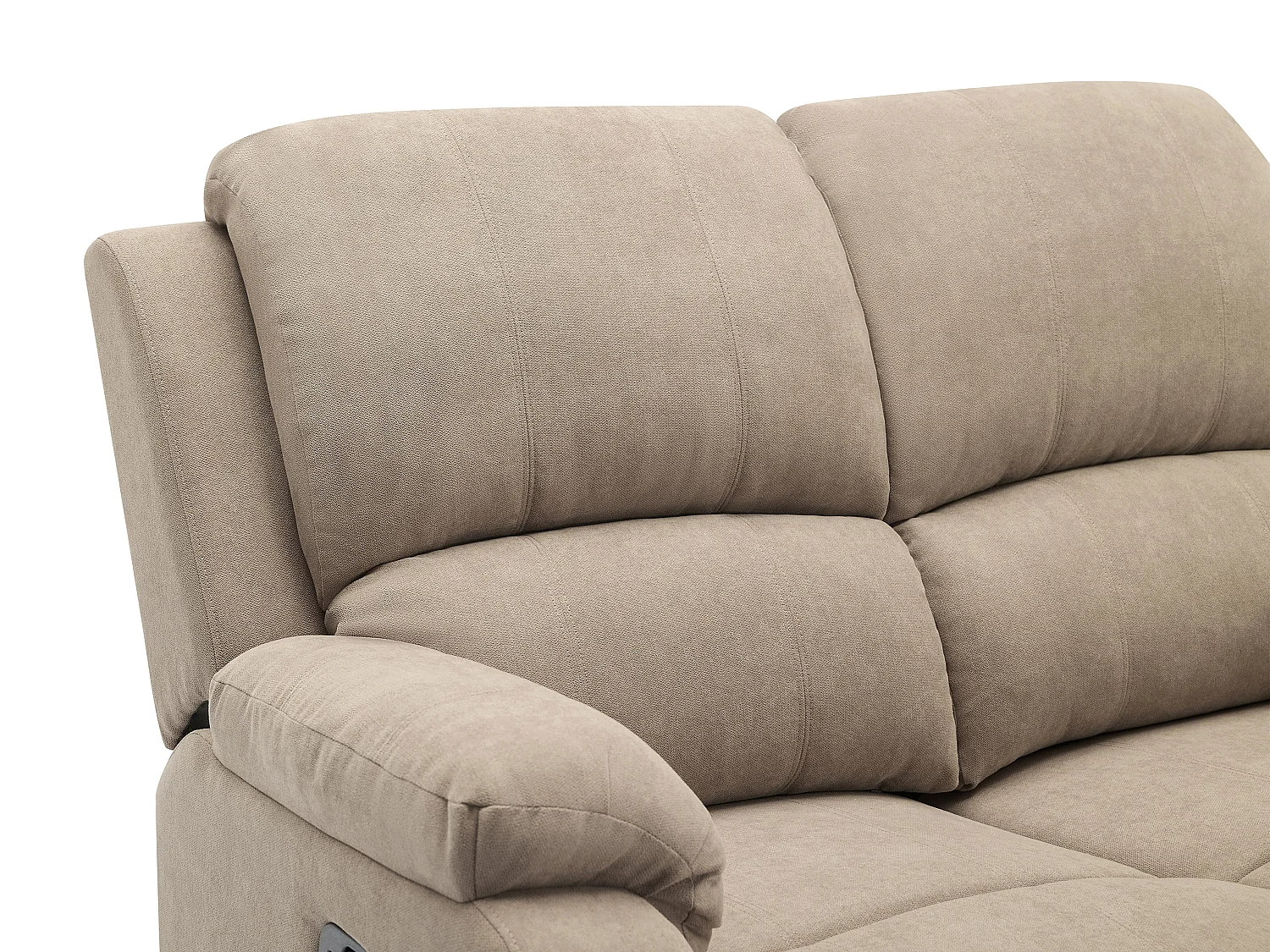 Relax-zitbank 2 personen in taupe microvezel BRODY