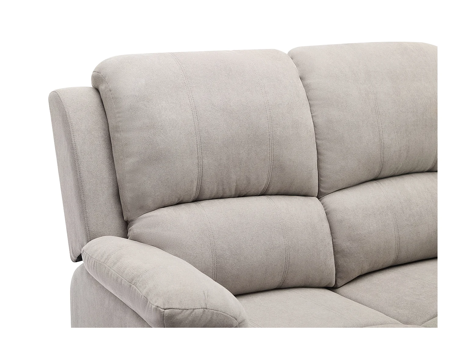 Relaxsofa 2-Sitzer - Mikrofaser - Hellgrau - BRODY