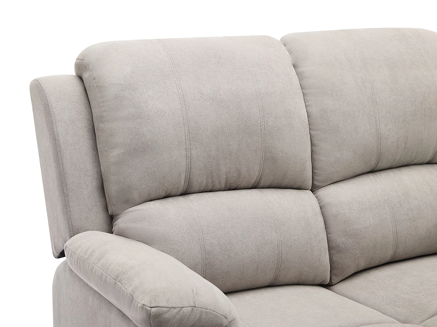 Canapé 2 places relax en microfibre gris clair BRODY