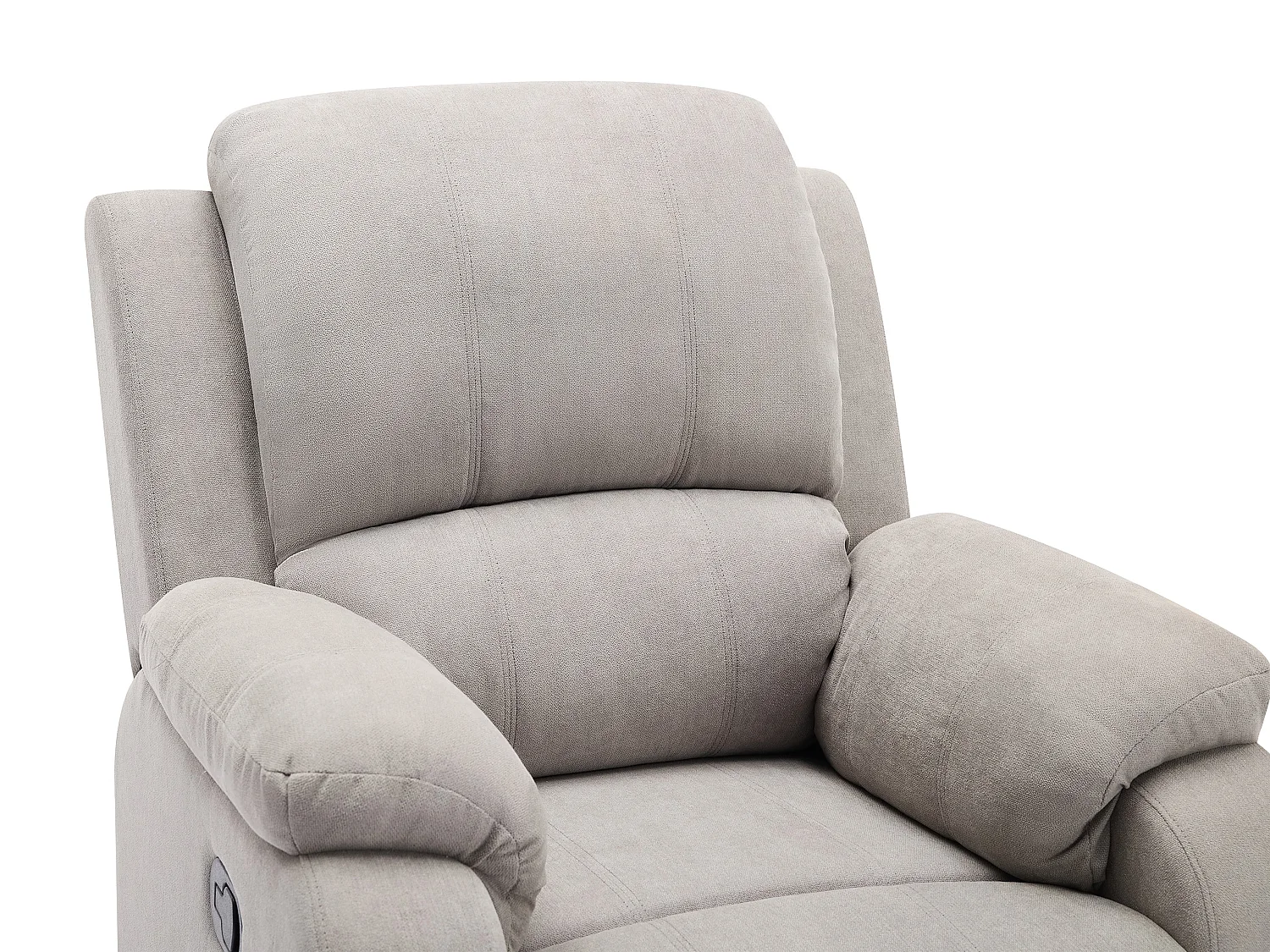 Fauteuil relax en microfibre gris clair BRODY