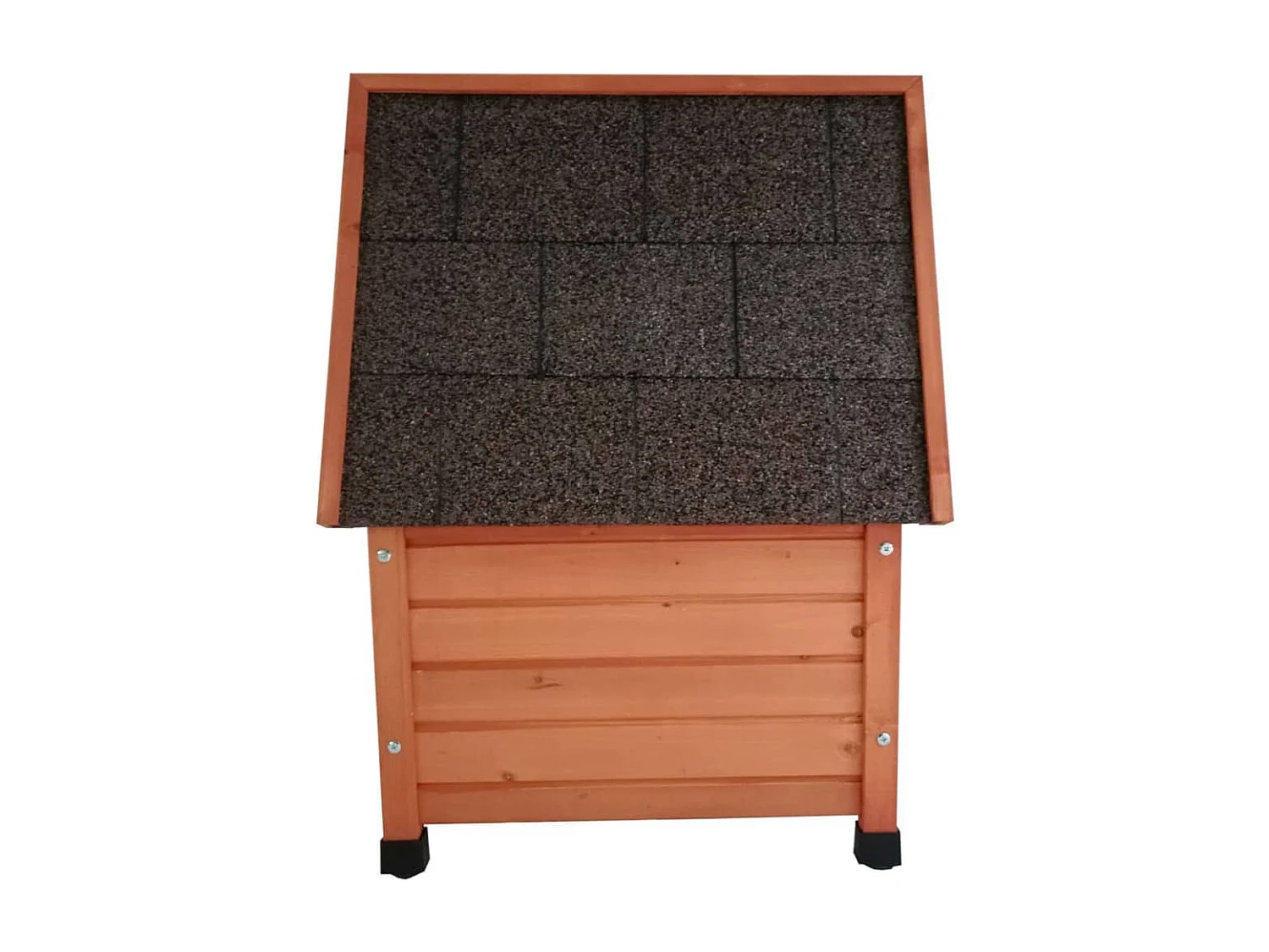 Casa de exterior de gato XL madera marrón 68,5x54x51,5 cm