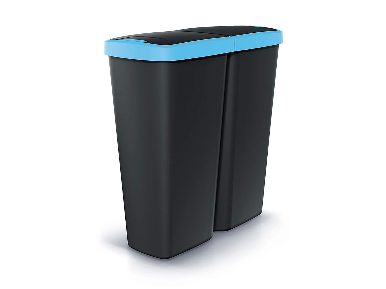 poubelle avec 2 couvercles indépendantes de 50L Keden 54x24x56