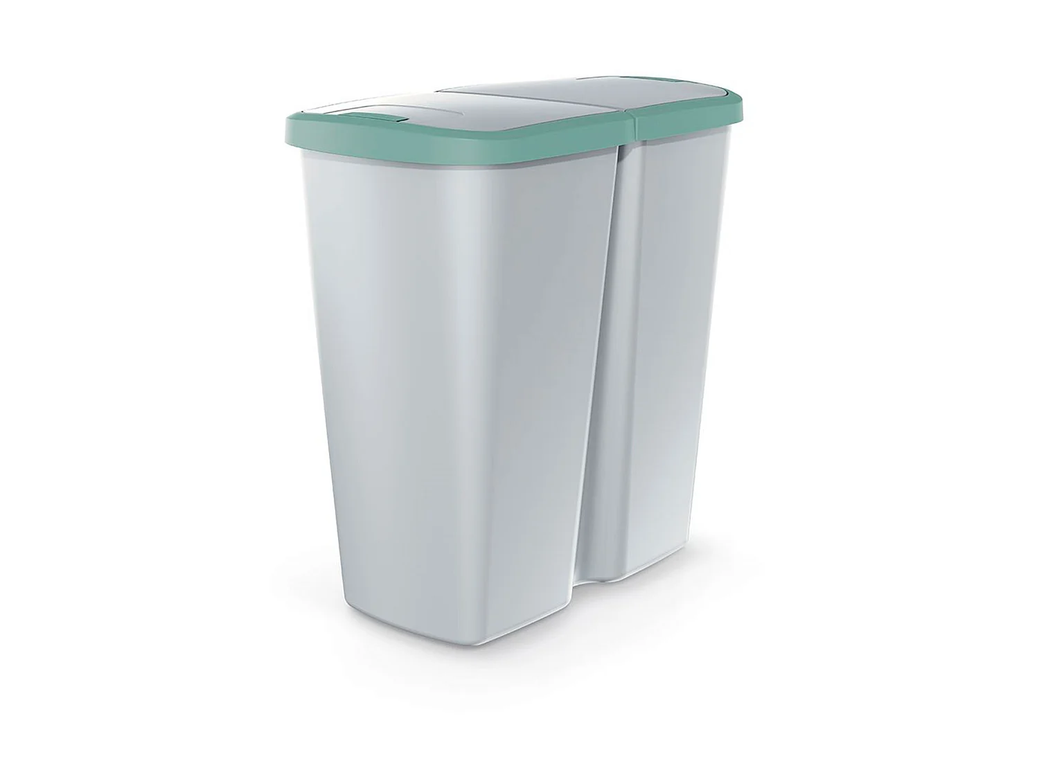 poubelle avec 2 couvercles indépendantes de 45L Keden 48x28x51