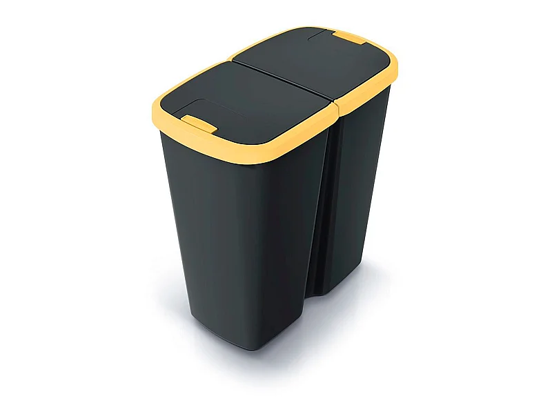 poubelle avec 2 couvercles indépendantes de 50L Keden 54x24x56