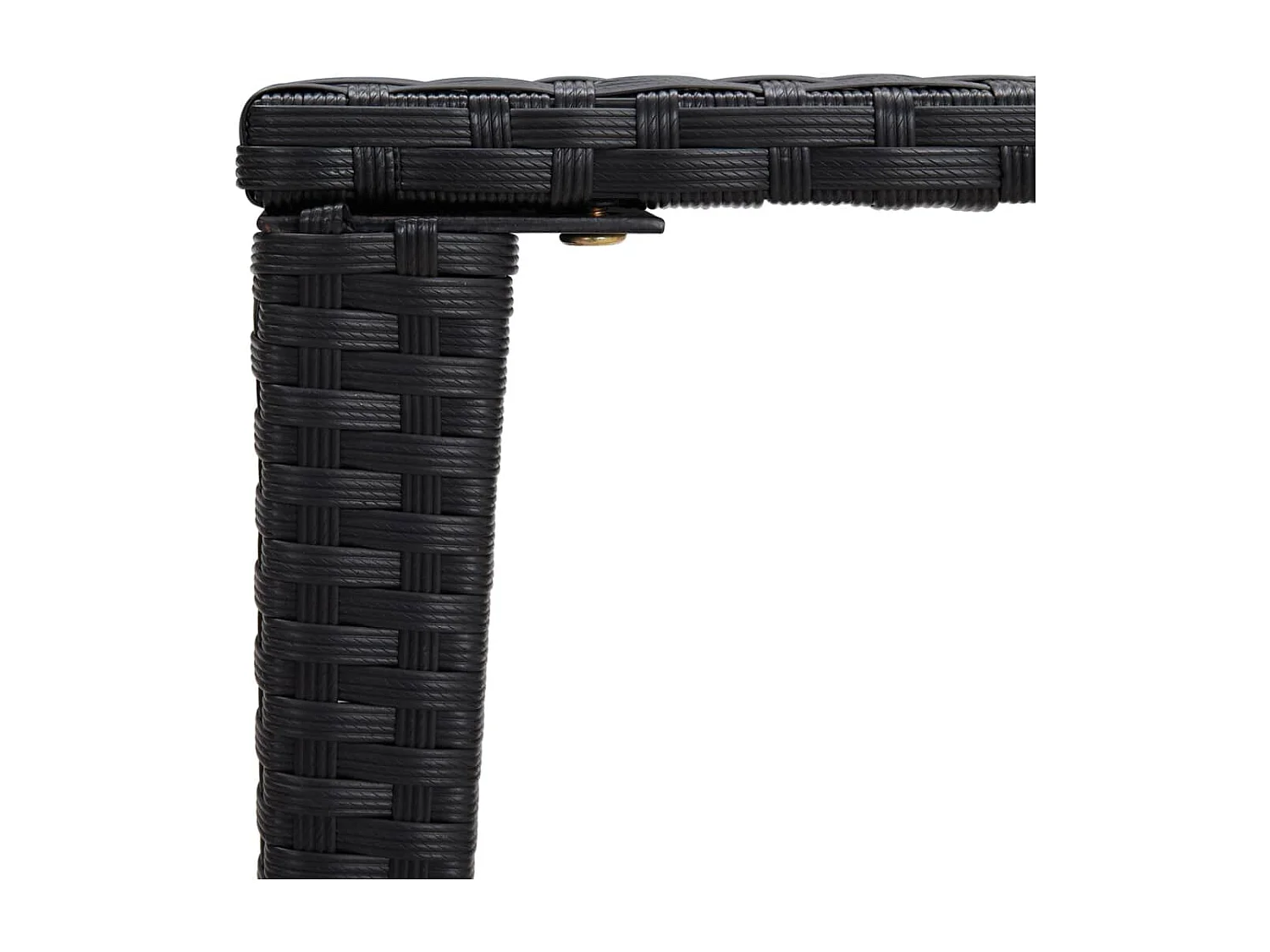 Tafeltjesset 3 st poly rattan zwart