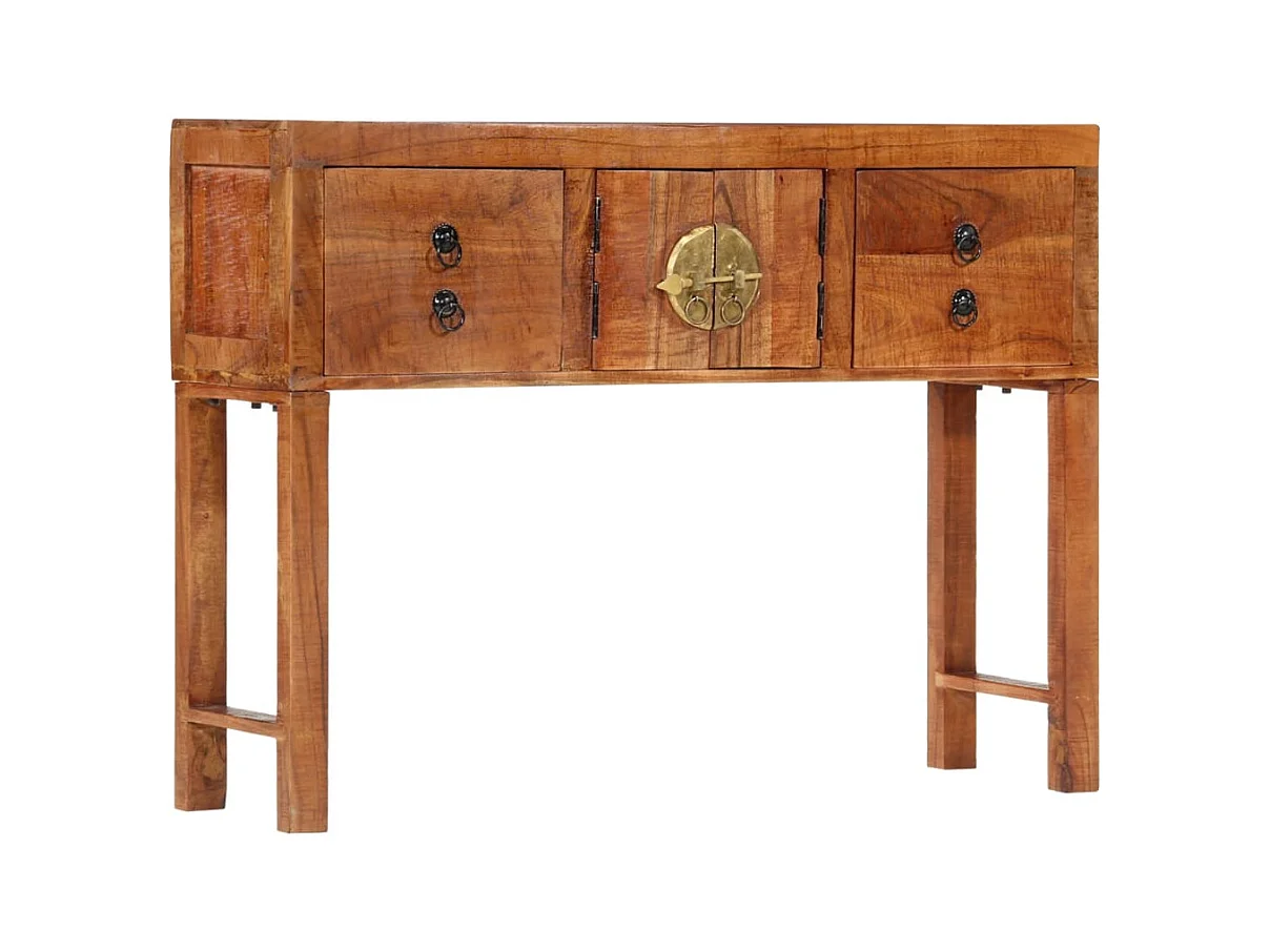 Table console 120x32x80 cm bois massif d'acacia