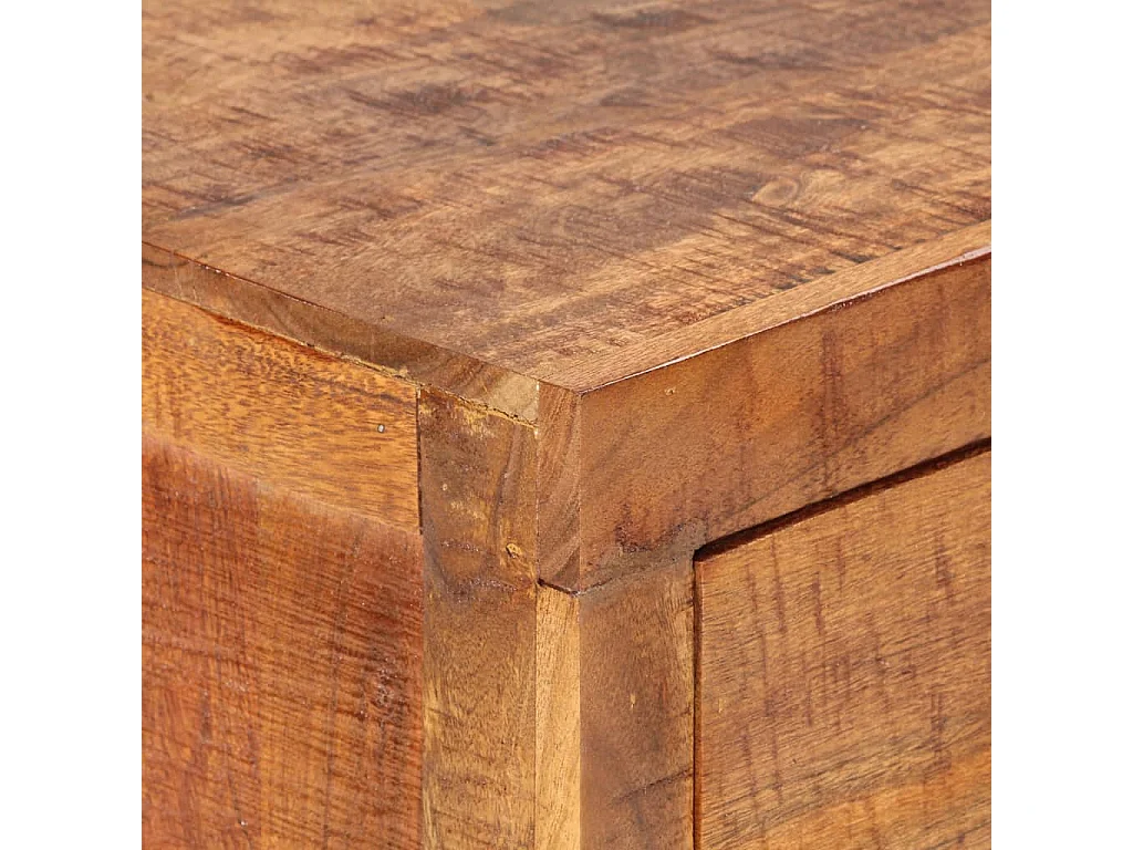 Mesa consola madera maciza de acacia rugosa 120x32x80 cm