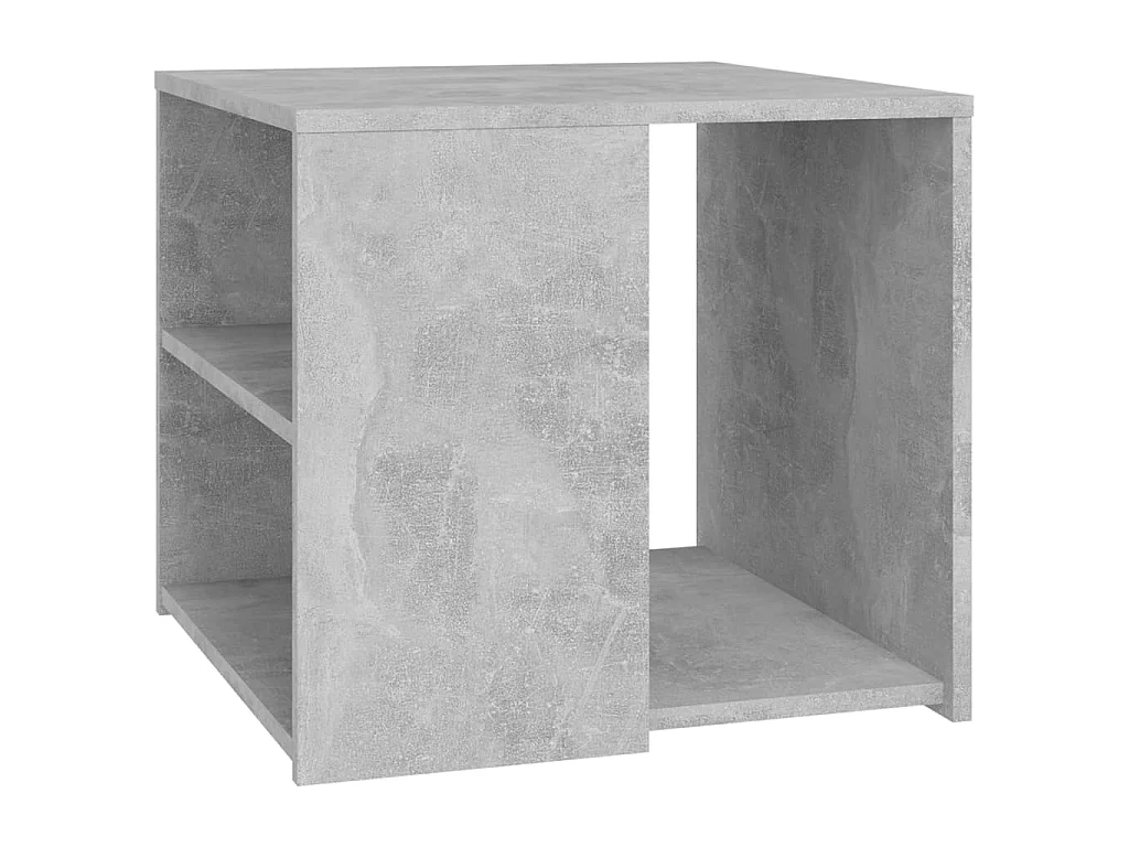 Bijzettafel 50x50x45 cm bewerkt hout betongrijs