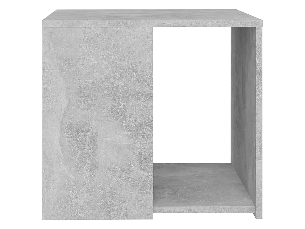 Bijzettafel 50x50x45 cm bewerkt hout betongrijs