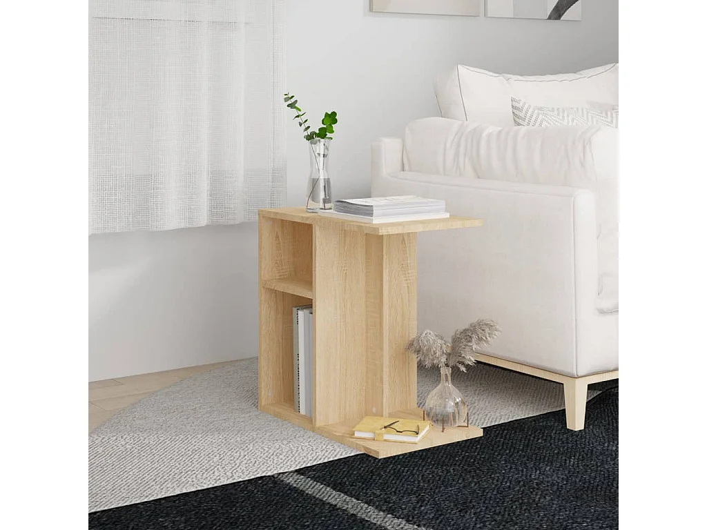 Mesa de apoio 50x30x50 cm contraplacado cor carvalho sonoma