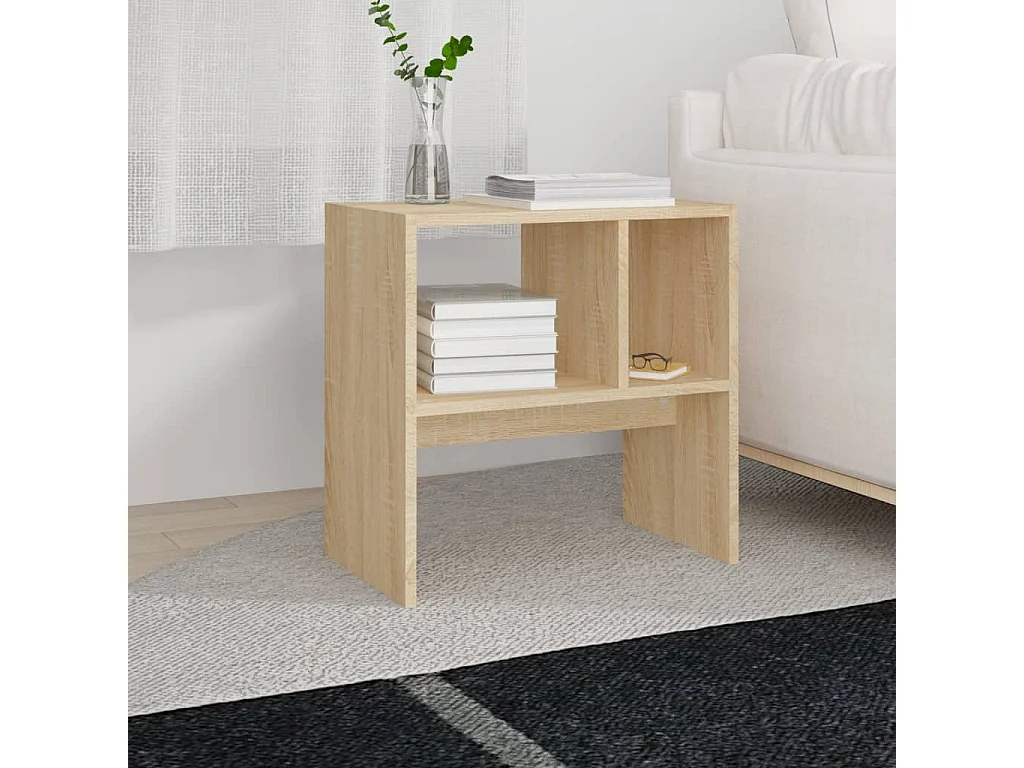 Mesa de apoio 50x30x50 cm contraplacado cor carvalho sonoma