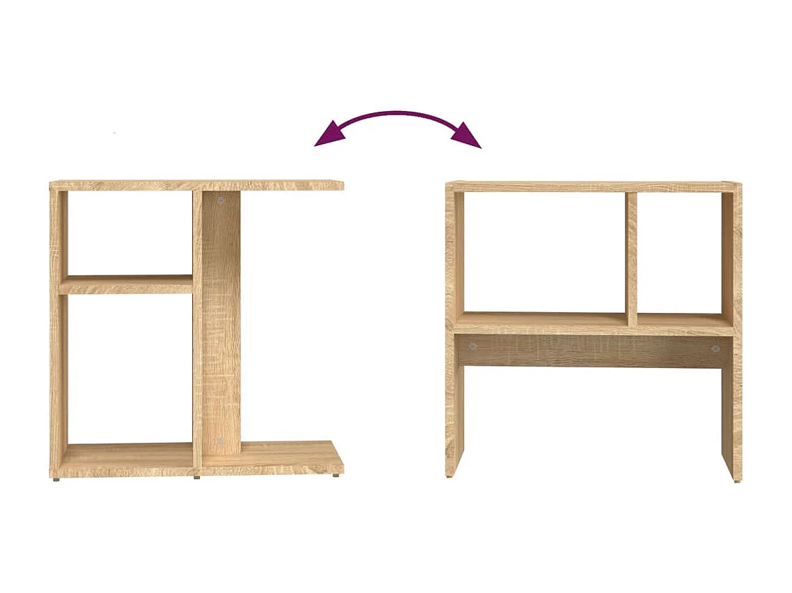 Mesa de apoio 50x30x50 cm contraplacado cor carvalho sonoma
