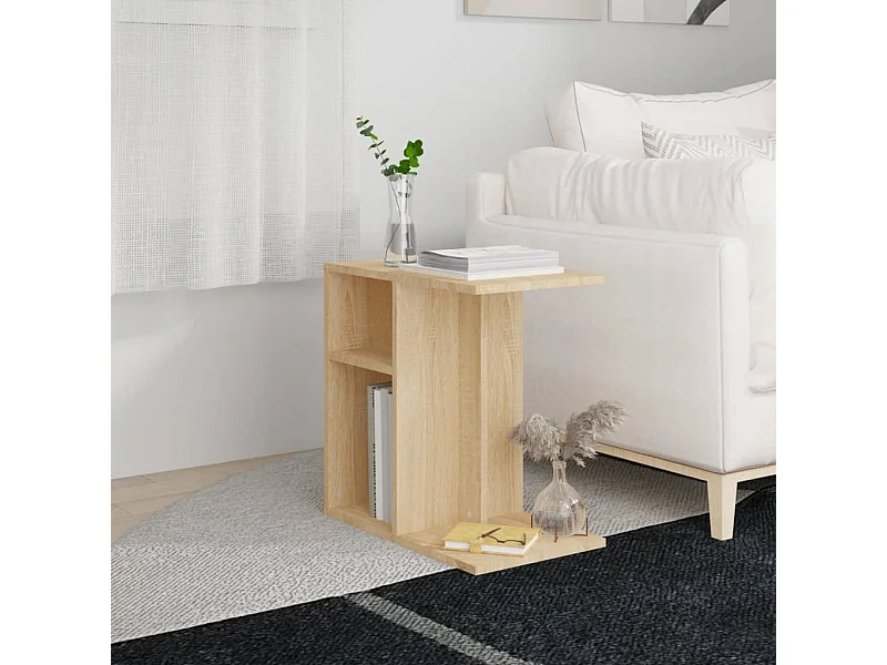 Mesa de apoio 50x30x50 cm contraplacado cor carvalho sonoma