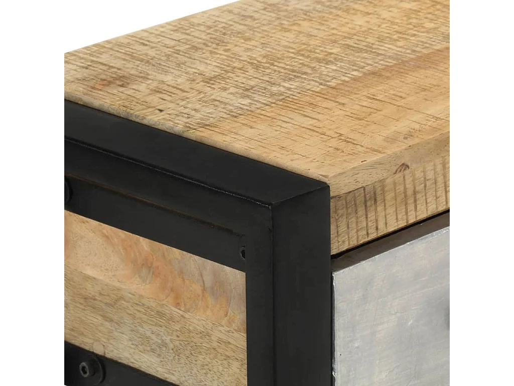 Mesa consola 110x30x76 cm madeira de mangueira áspera maciça