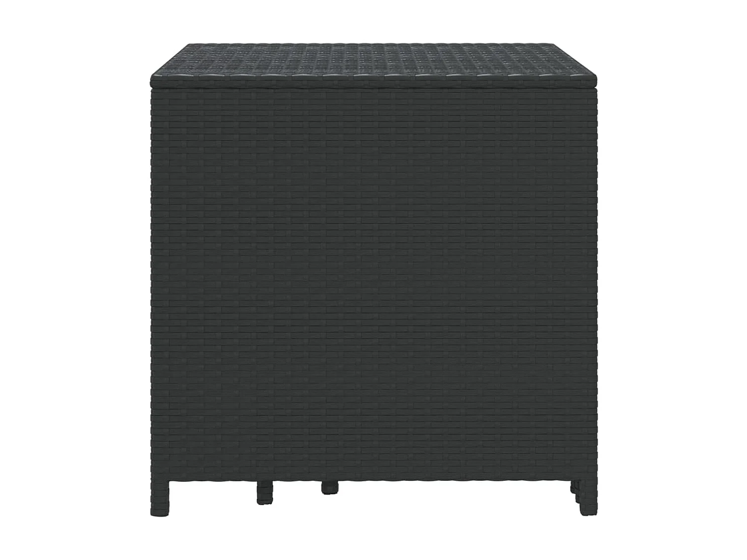 Tables gigognes 3 pcs noir résine tressée