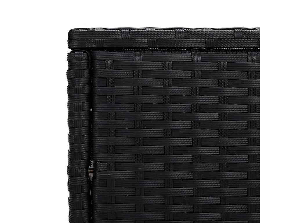 Tables gigognes 3 pcs noir résine tressée