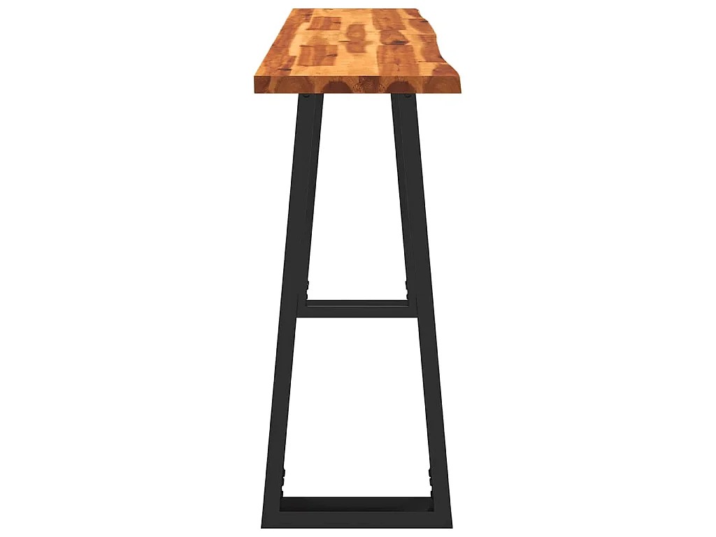 Wandtafel met natuurlijke rand 140x40x80 cm massief acaciahout