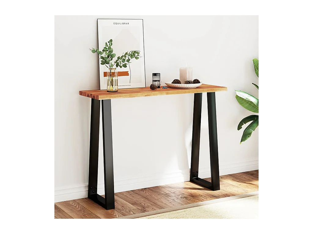Table console à live edge 110x35x80 cm bois d'acacia solide