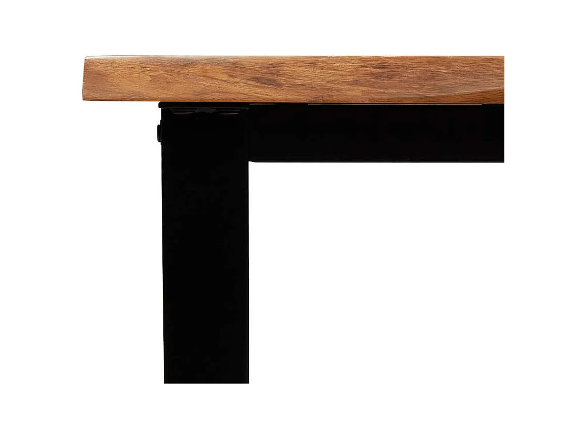 Konsolentisch Baumkante 110x35x80 cm Massivholz Akazie