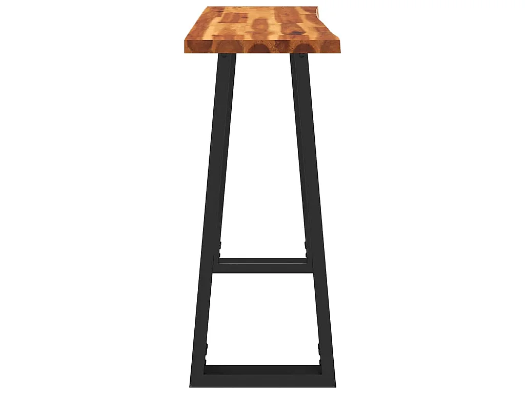 Konsolentisch Baumkante 110x35x80 cm Massivholz Akazie