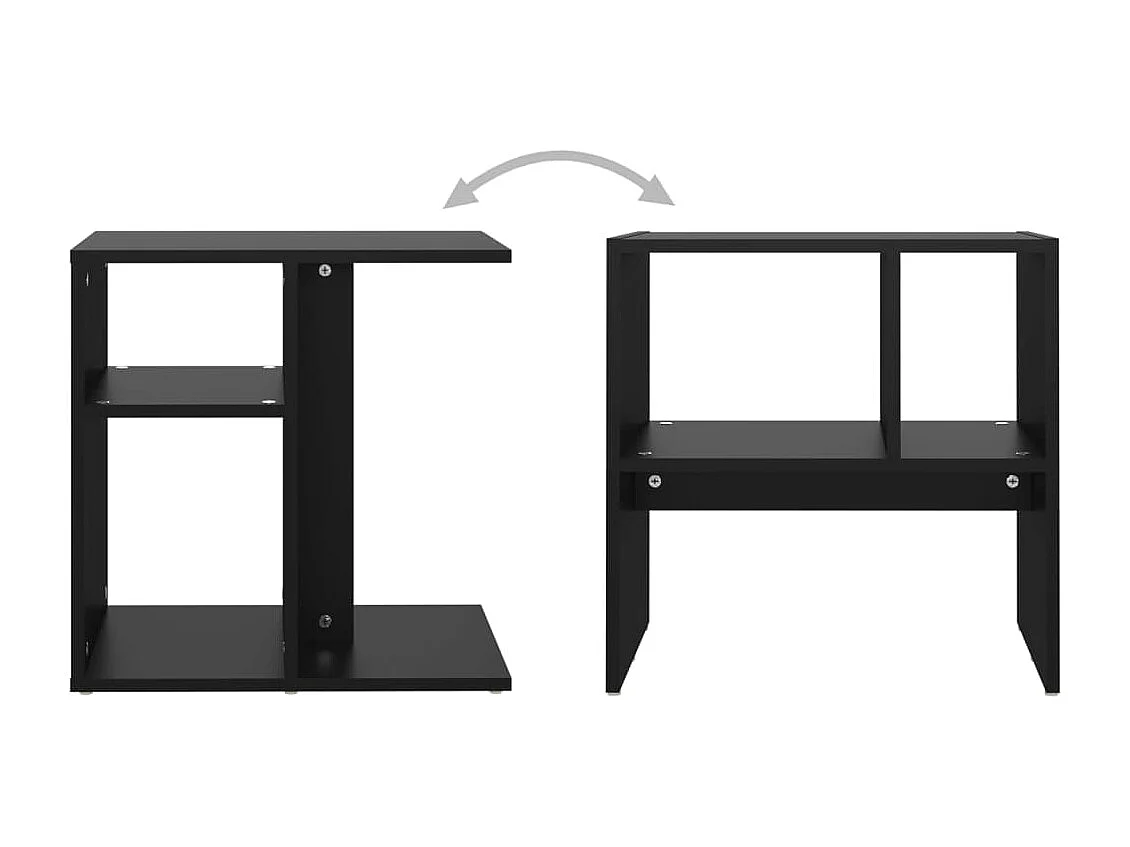Table d'appoint Noir 50x30x50 cm Bois d’ingénierie