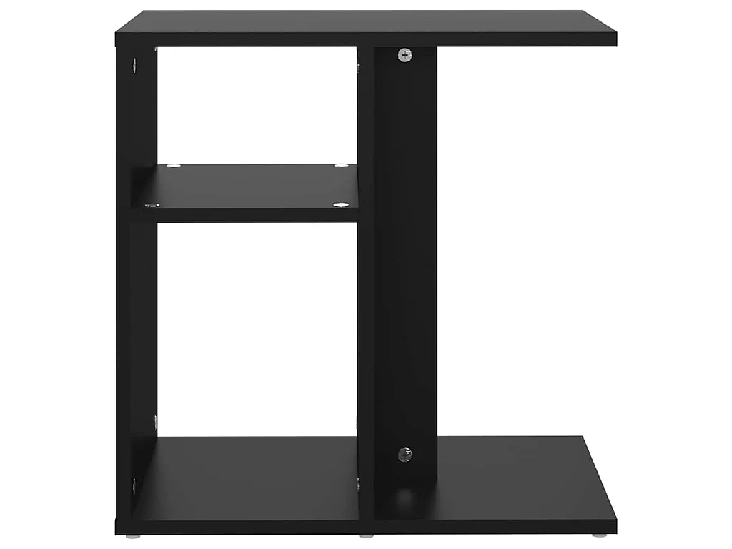 Tavolino Nero 50x30x50 cm in Legno Multistrato