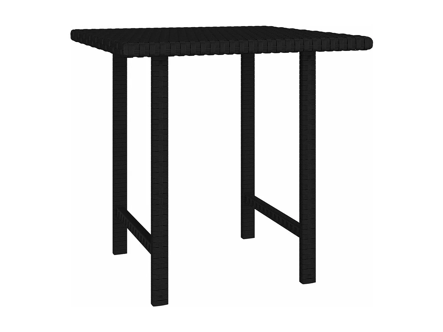 Bijzettafels 3 st poly rattan zwart