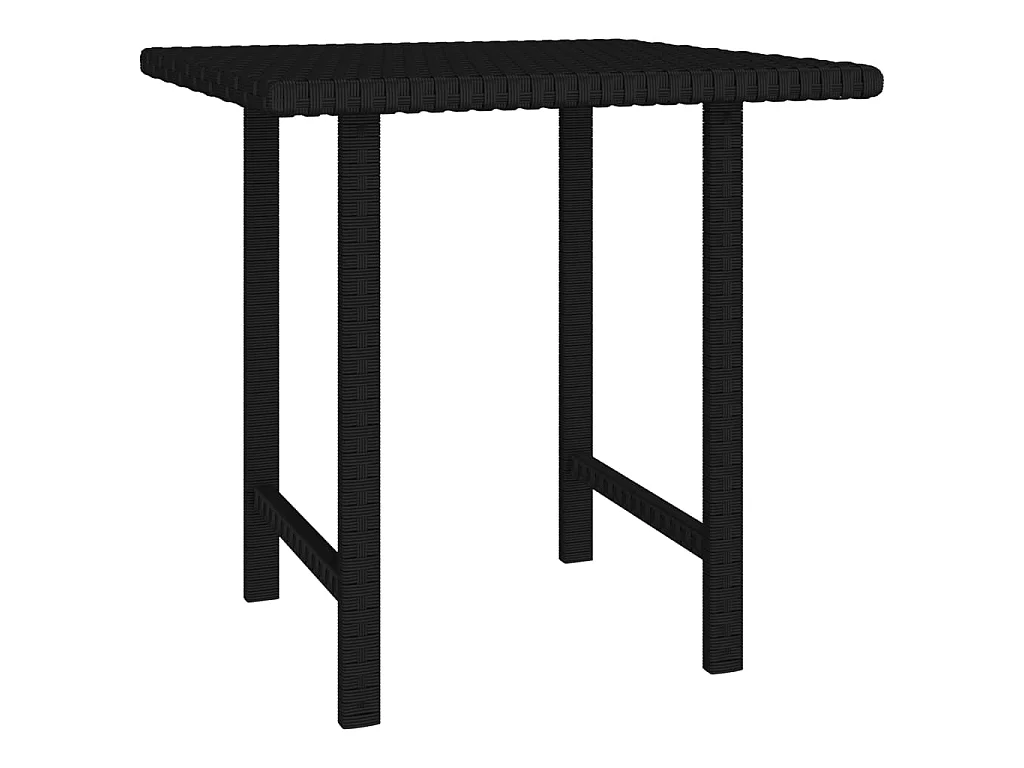 Beistelltische 3 Stk. Schwarz Poly Rattan