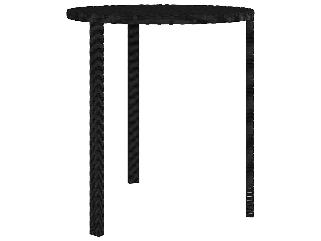 Beistelltische 3 Stk. Schwarz Poly Rattan