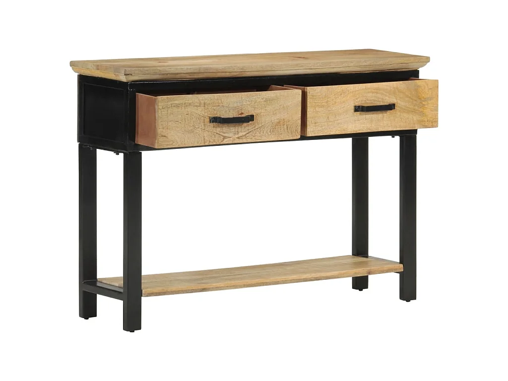 Konsolentisch 110x30x75 cm Raues Massivholz Mango