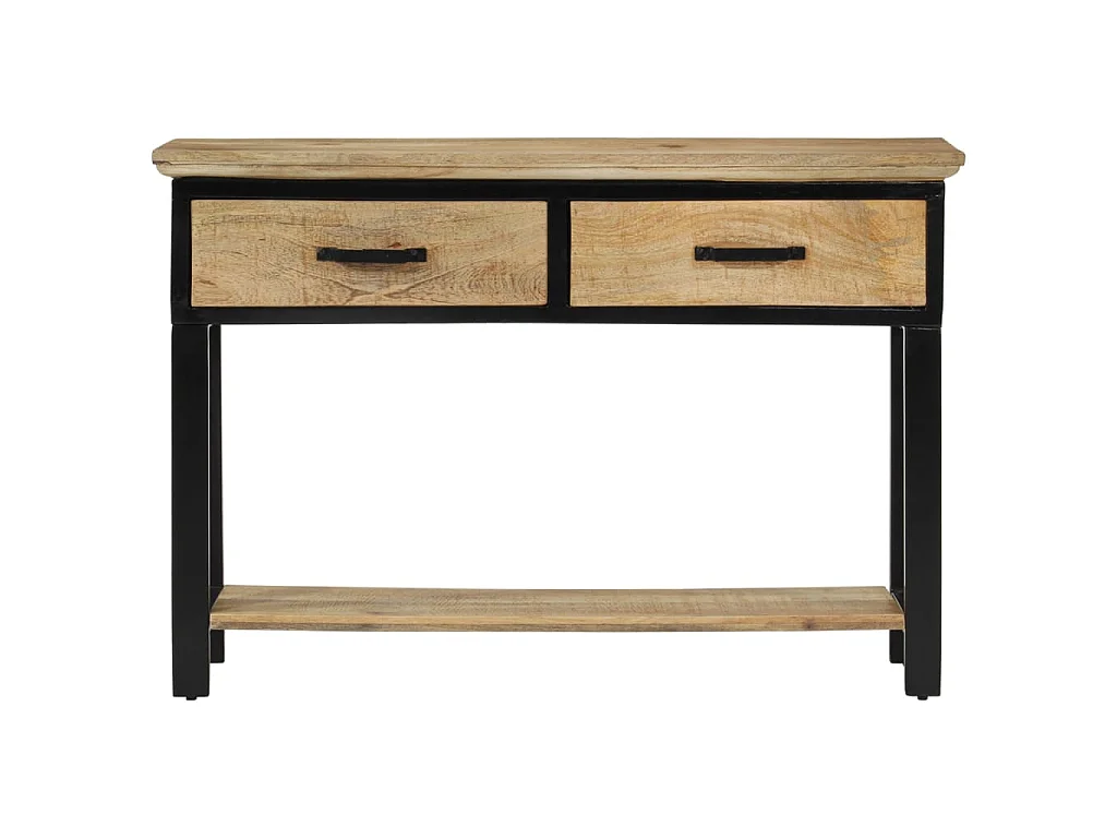 Konsolentisch 110x30x75 cm Raues Massivholz Mango