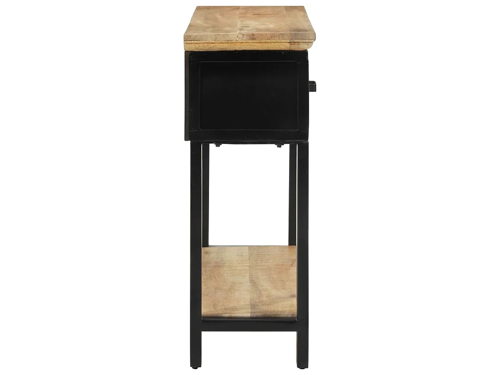 Konsolentisch 110x30x75 cm Raues Massivholz Mango