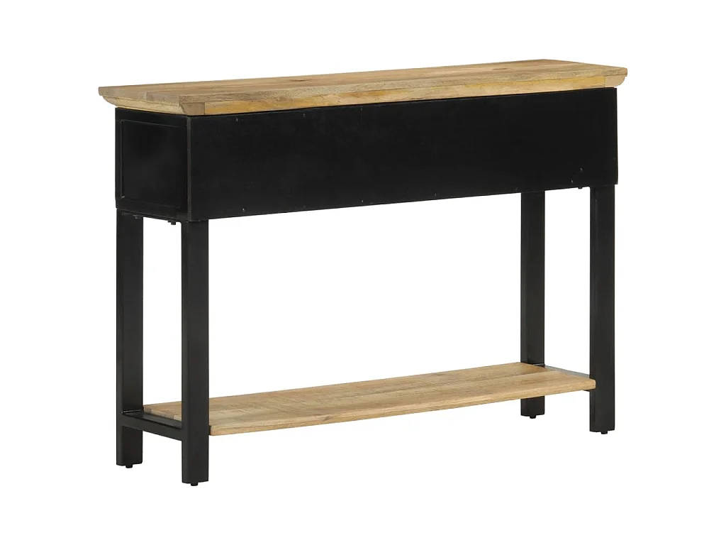 Table console 110x30x75 cm bois de manguier massif brut