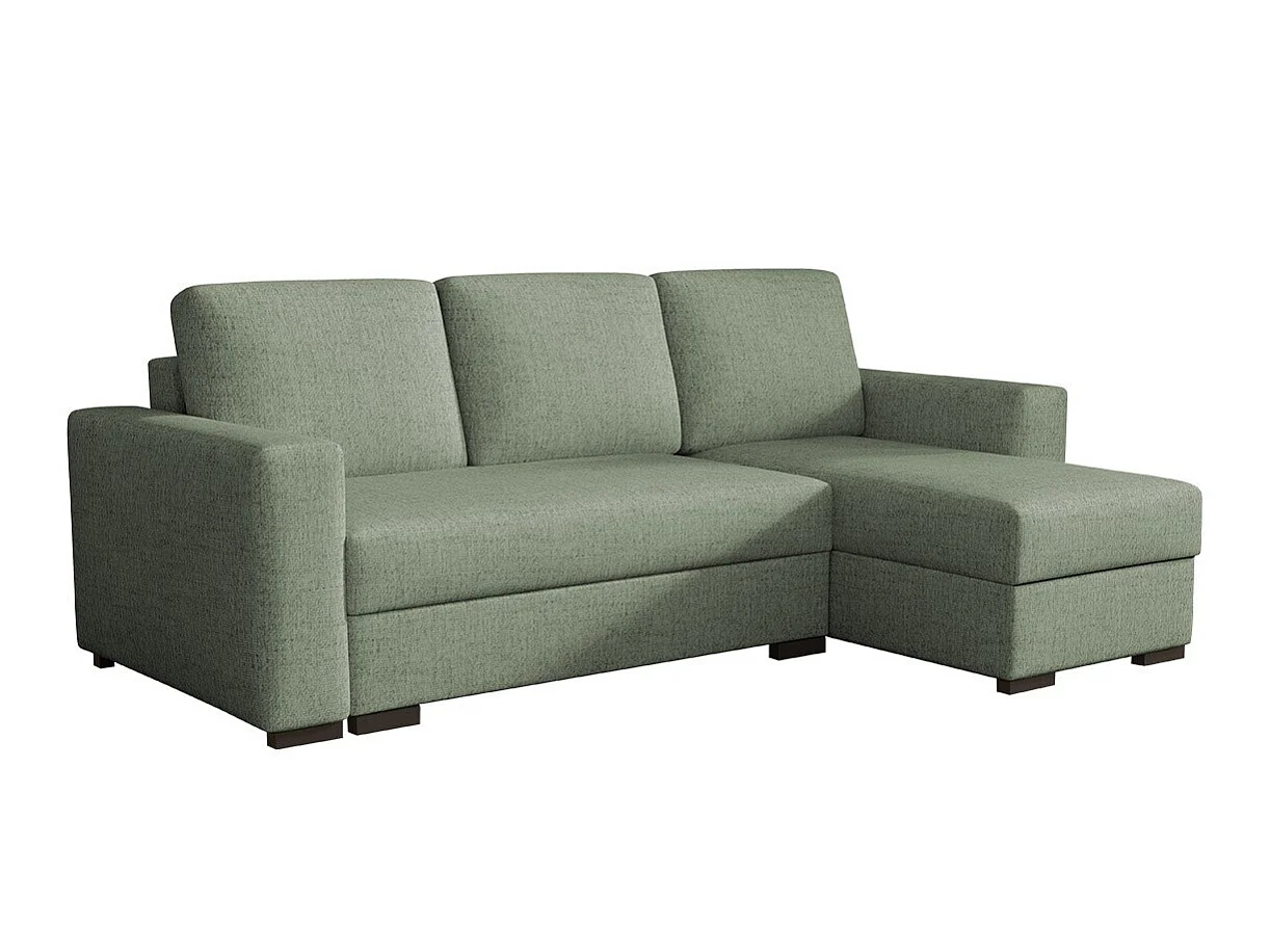Sofá rinconero Columbus 187, Verde, Función de descanso, Almacenaje