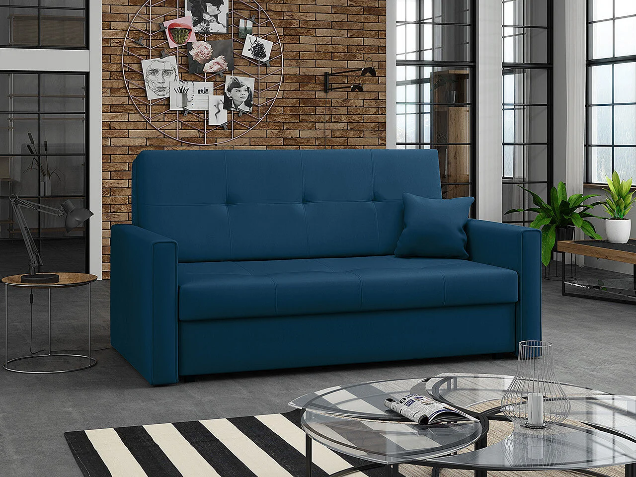Canapé convertible Columbus 106, Disponible, 85x153x98cm, Mobilier déjà assemblé
