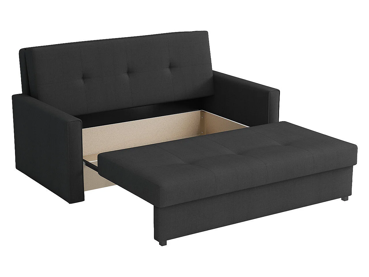 Canapé convertible 2 places en tissu bleu COLUMBUS 85x153x98 cm