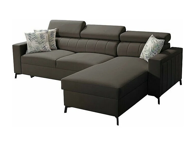 Canapé d'angle Sarasota 151, Marron, Disponible, 250x171x83cm