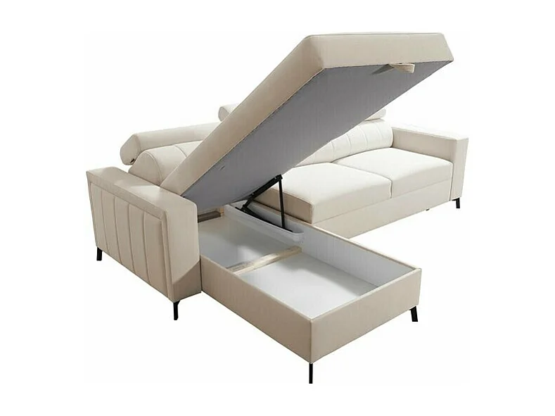 Canapé d'angle Sarasota 151, Marron, Disponible, 250x171x83cm