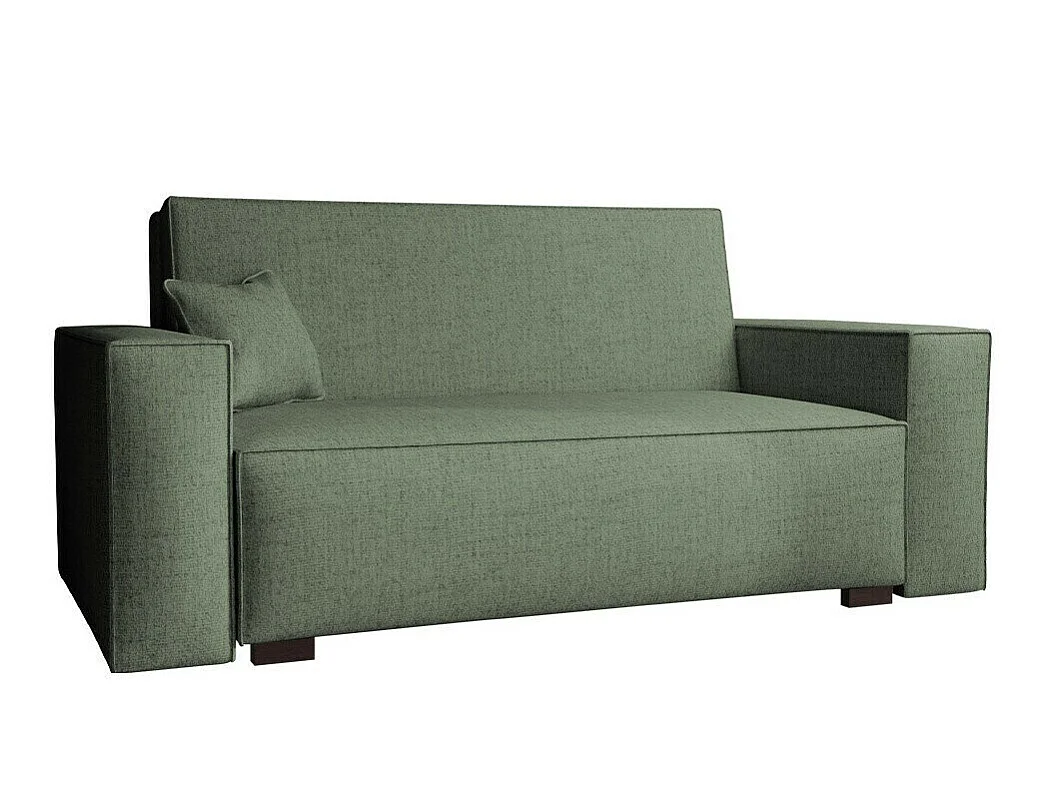 Canapé convertible 2 places en tissu vert COLUMBUS 85x172x98 cm