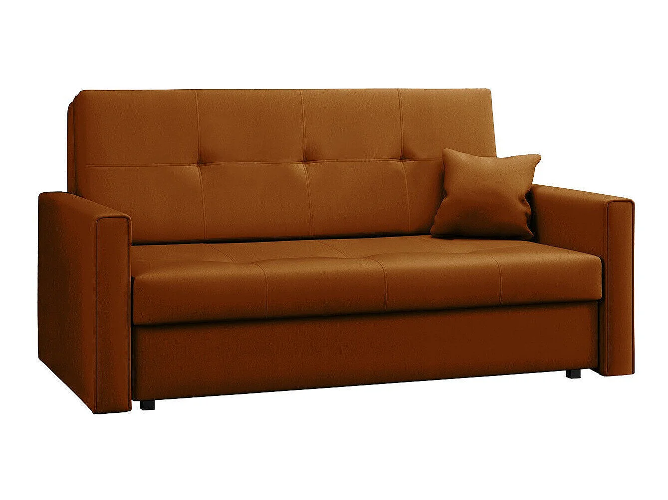 Canapé convertible 2 places en tissu rouge COLUMBUS 85x153x98 cm