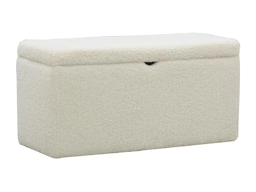 Coffre en bois et bouclettes blanc