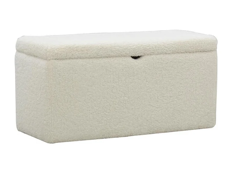 Coffre en bois et bouclettes blanc