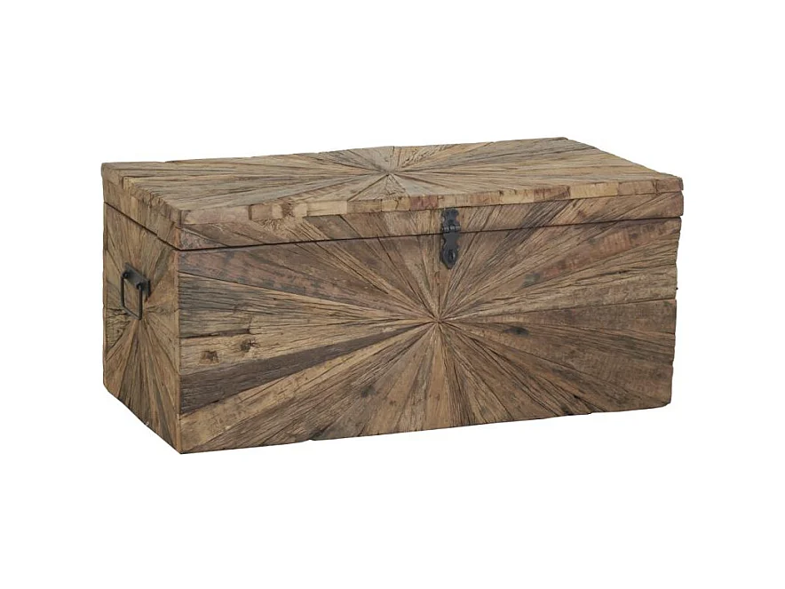 Coffre de rangement en bois recyclé