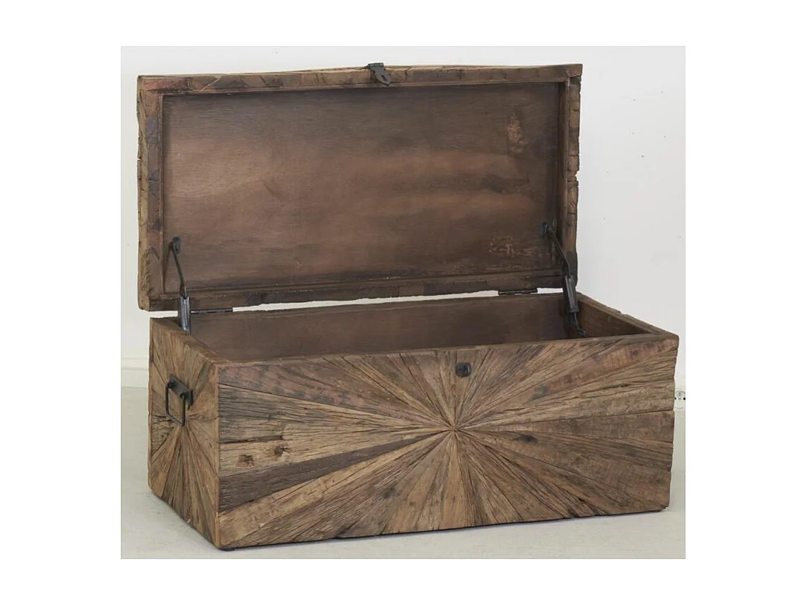 Coffre de rangement en bois recyclé