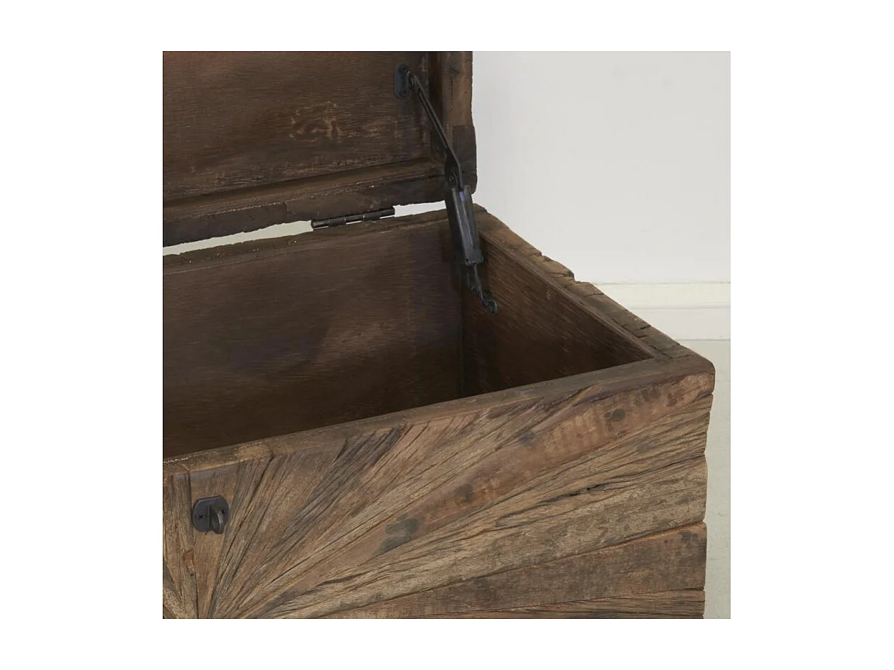 Coffre de rangement en bois recyclé