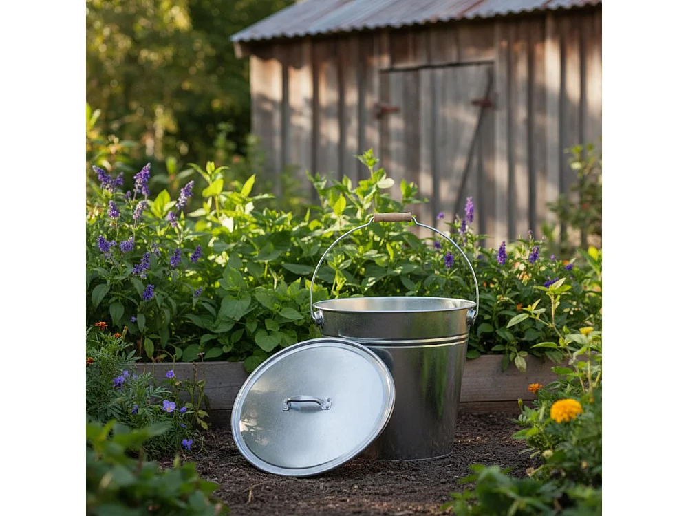 Composteur en métal galvanisé Ovale 17 Litres
