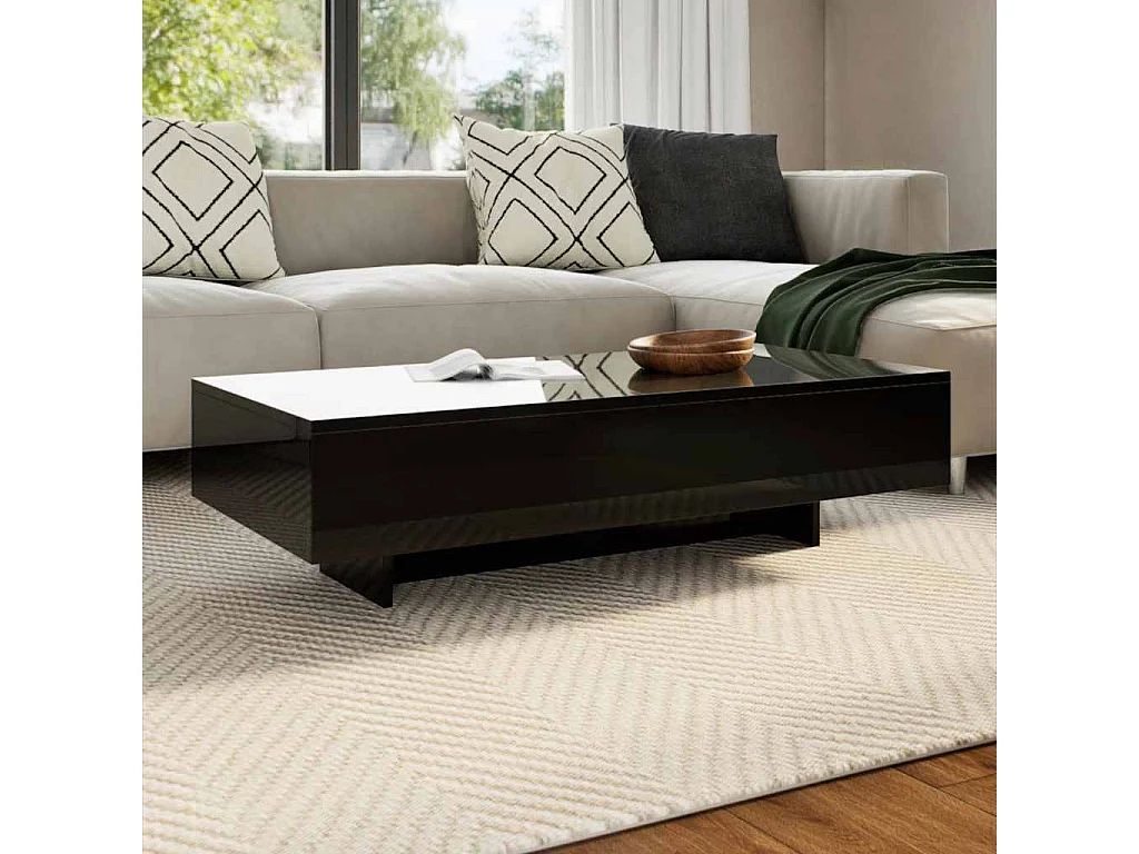 Salontafel hoogglans zwart