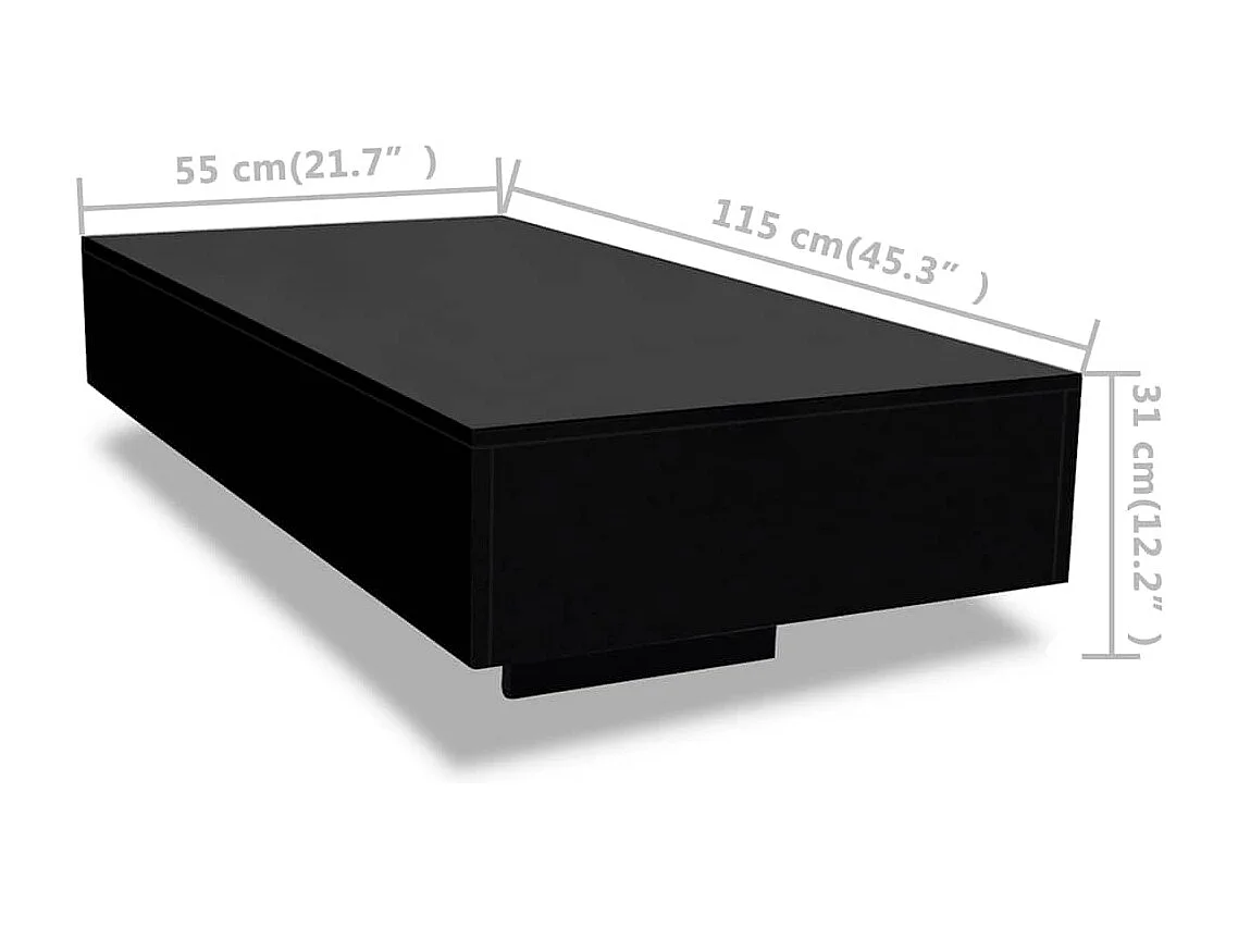 Tavolino da Salotto Nero Lucido
